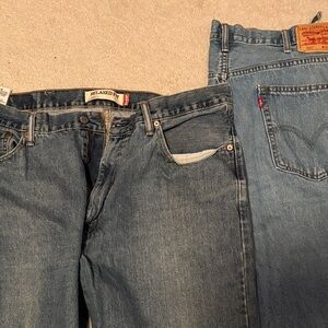 Levi's Men's 1 Relaxed Fit Jeans and 1 Boot cut in Denim - 2 pair.